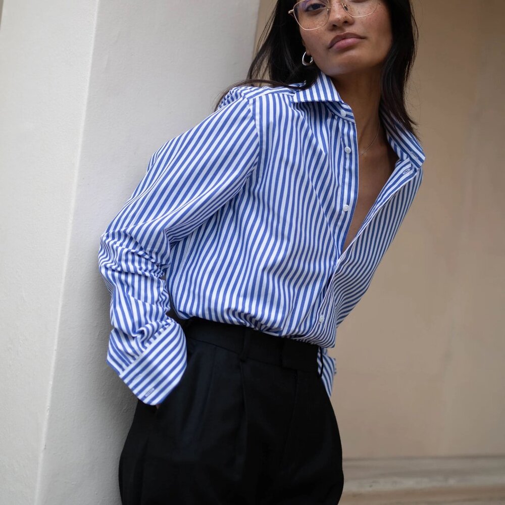 The Boyfriend, Royal Blue Stripe | WNU (With Nothing Underneath)